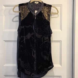 Anthropologie velvet Iliana tank